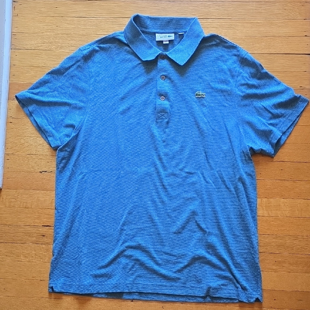 Lacoste, Regular Fit, Pique, Polo Shirt, Style # L.12.30, Blue, EUC, Men's XXL
